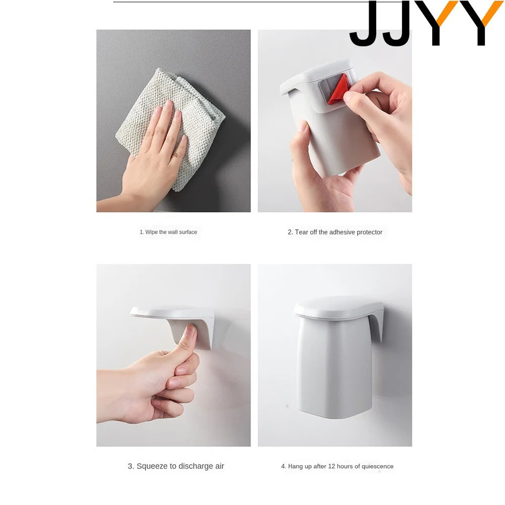 Magnetic Suction Mouthwash Cup Wall Mounted Magnet Toothbrush