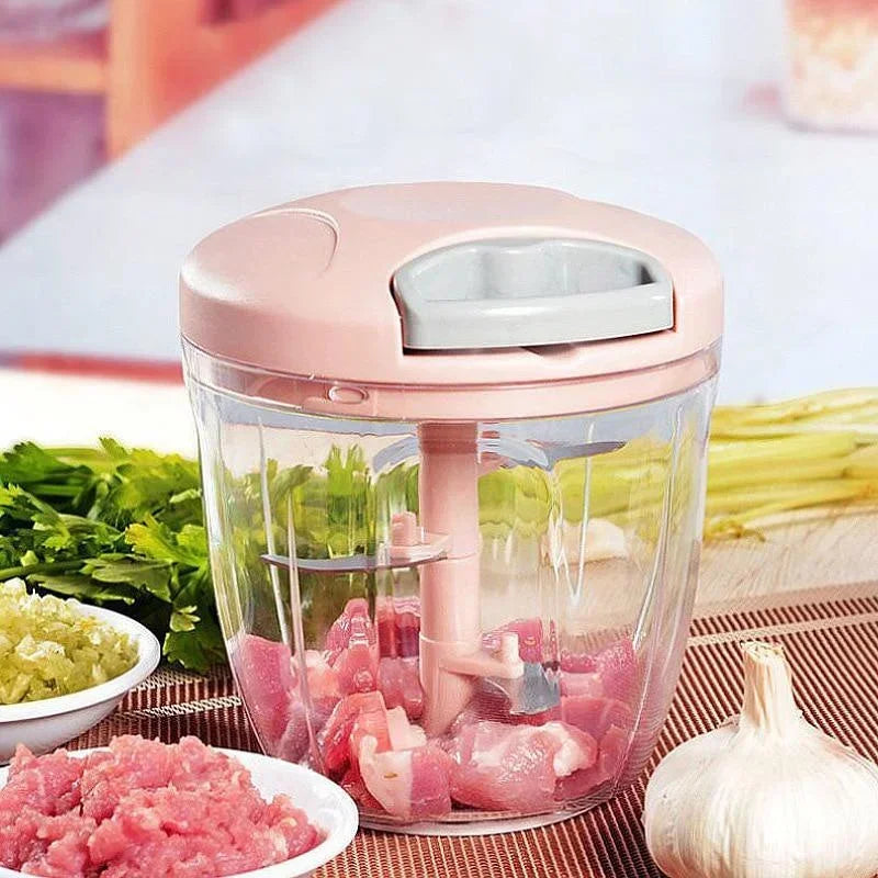 500/900ML Manual Meat Mincer Garlic Chopper Rotate Garlic Cooking Accessories